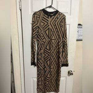 Sheer long sleeve midi fashion nova dress